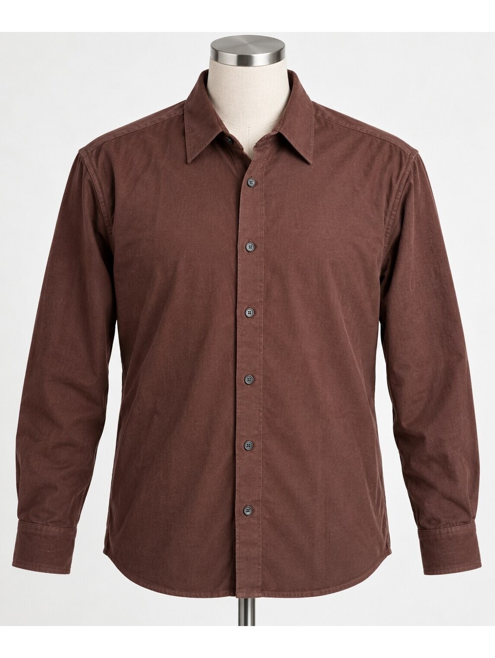 American Apparel Men's L Chocolate Brown Button Up Shirt